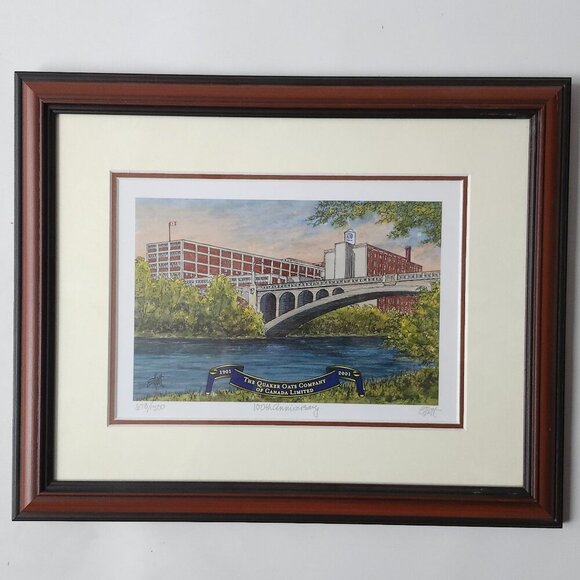 BEAUTIFUL Framed QUAKER PEPSICO Factory Peterborough George Elliott 673/1500 - Picture 1 of 6